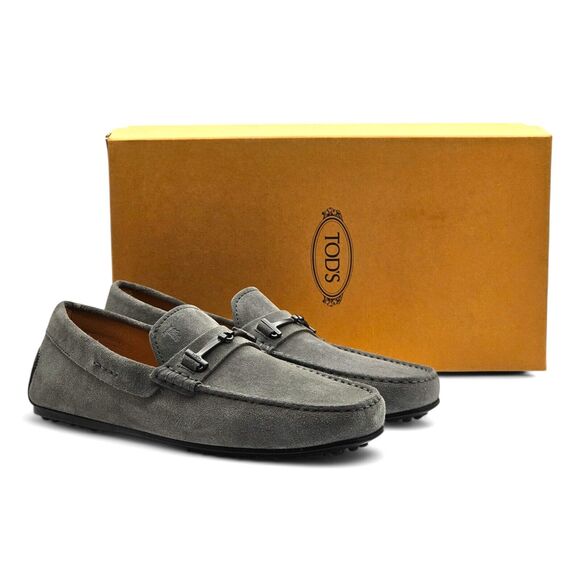 Tod\'s Driving Shoes City Gommino Leather Loafers Gray US 9.5 UK 8 - New $695 Tod main image 4